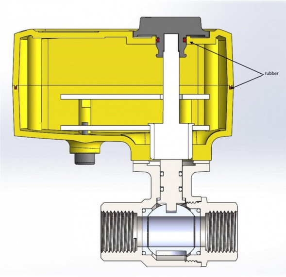 Шаровой кран с электроприводом Neptun PROFI 12В 1